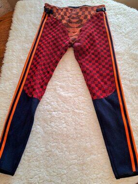 ATHLETIC | Adidas Paolina Russo Rare Designer Leggings Orange Red Buckle Detail